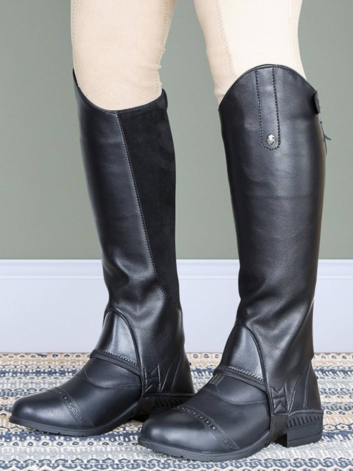 British moretta leather equestrian legs protective children and men and women riding legs and legs, Chapz, wear -resistant and breathable legs