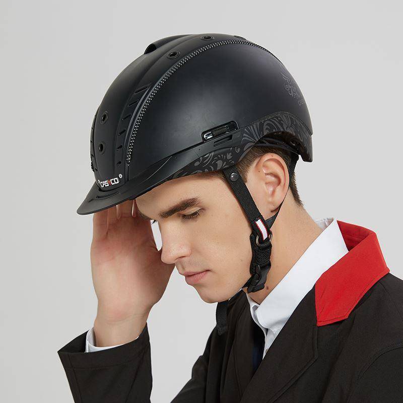 German Casco Equestrian helmet Black horse riding helmet breathable holes comfortable safety horse helmet Knight equipment protective gear
