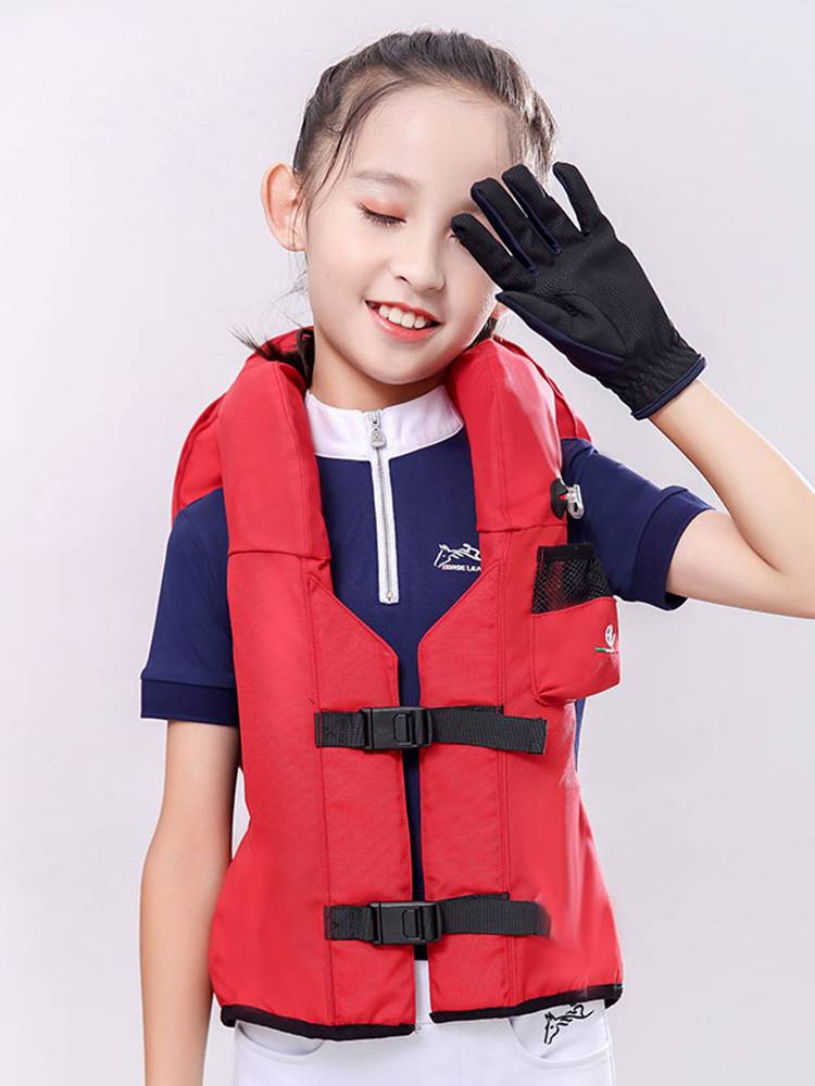 Inflatable children's equestrian armor protective vest equestrian equipment competition test training pre -filled air riding gear