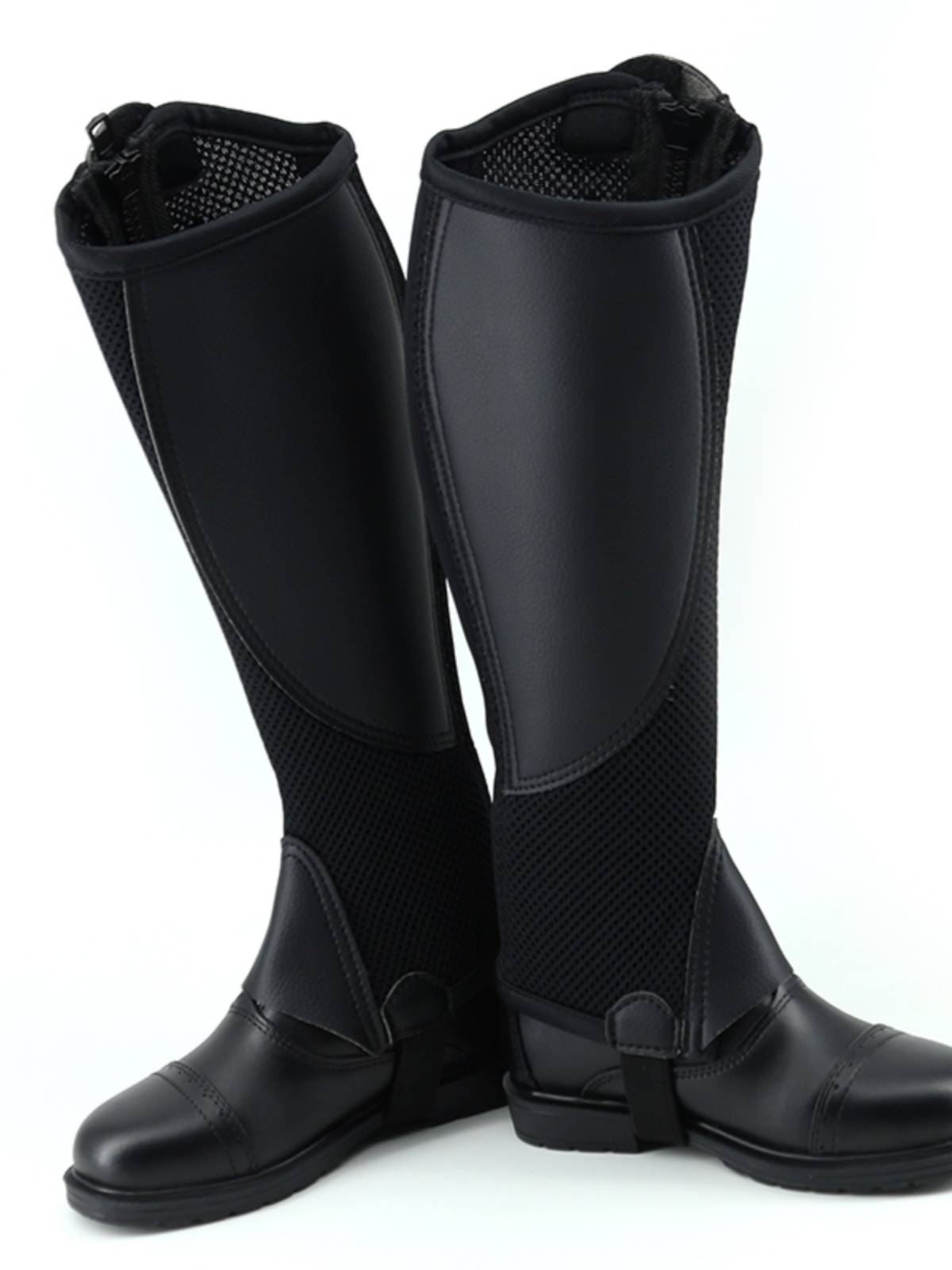 Summer equestrian leg protection children's horse riding breathable net Youth outdoor training knee knee knee -nuggle anti -skid knight leg protection