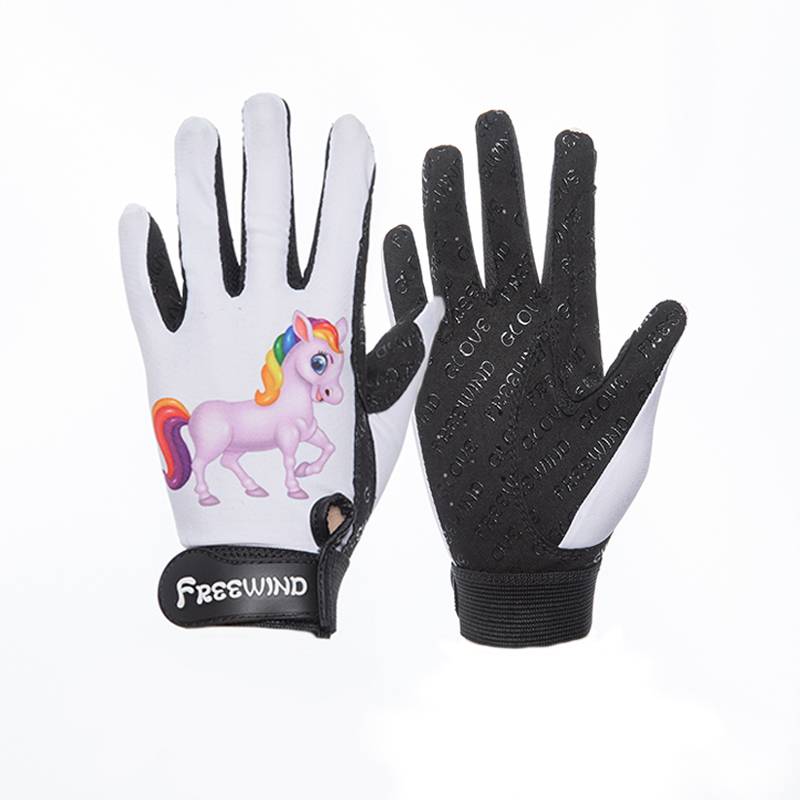 Summer children's silicon rubber ride glove equestrian glove girls breathable light, light, anti -grinding horse riding equipment