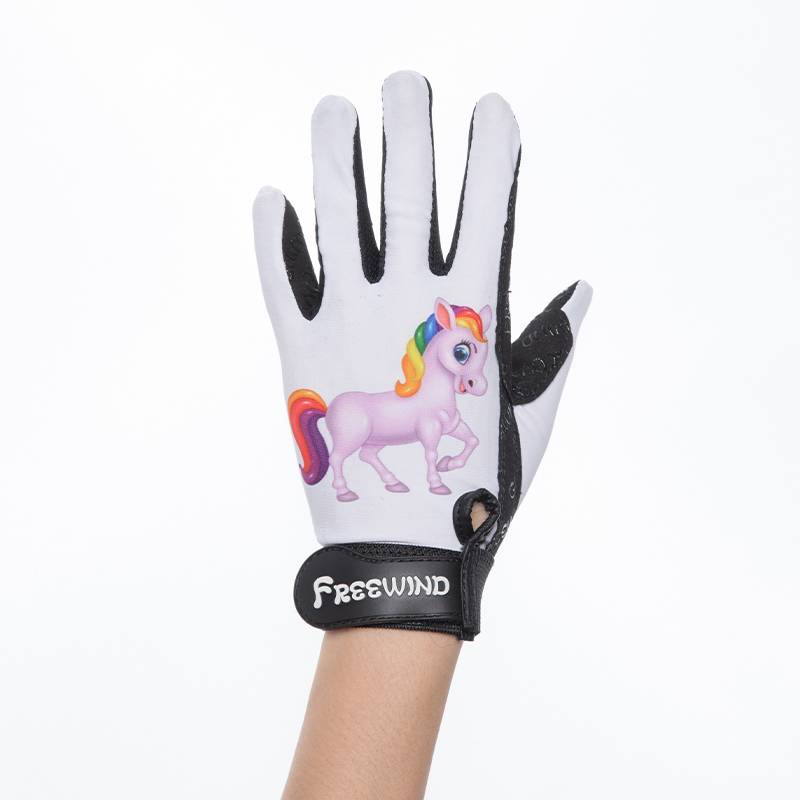 Summer children's silicon rubber ride glove equestrian glove girls breathable light, light, anti -grinding horse riding equipment