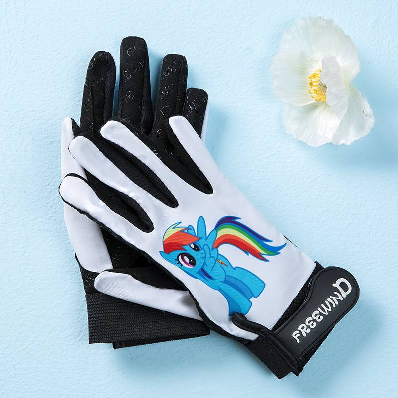 Summer children's silicon rubber ride glove equestrian glove girls breathable light, light, anti -grinding horse riding equipment