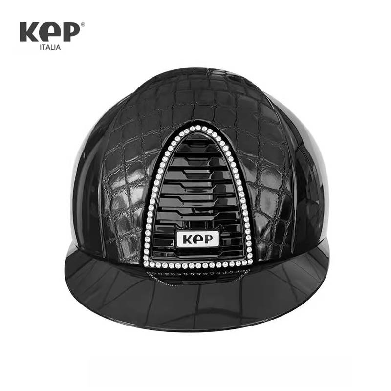 Italian KEP Equestrian helmet imports bright crocodile skin diamond -mosaic men and children safety protection equestrian equestrian equipment
