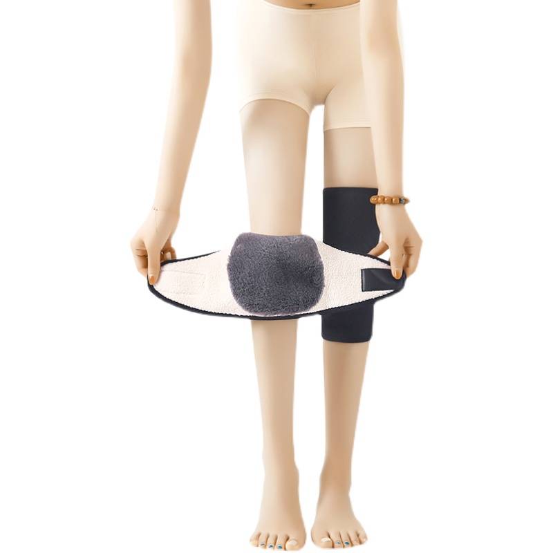 Sticking knee guard warming old cold legs, cold legs, cold and velvet men and women's knee joints thick autumn and winter riding leg protection