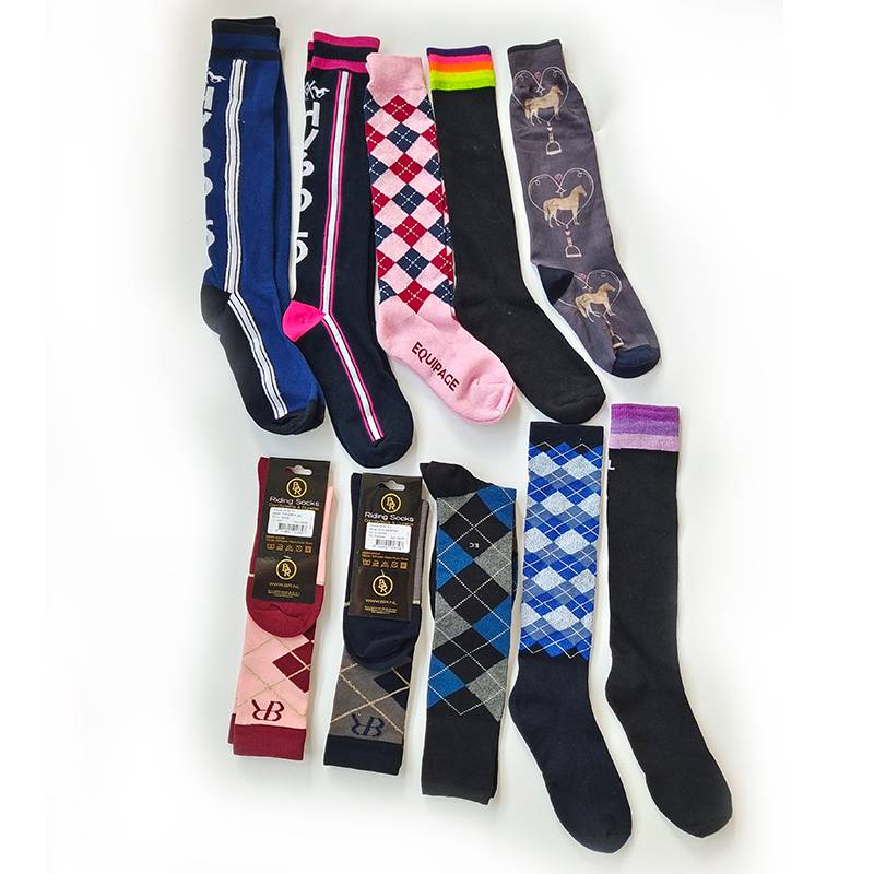 Professional adult equestrian socks men and women's bound outdoor equipment products riding horses care for calf equestrian long competition socks