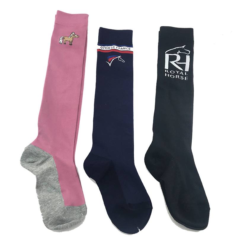 Professional adult equestrian socks men and women's bound outdoor equipment products riding horses care for calf equestrian long competition socks