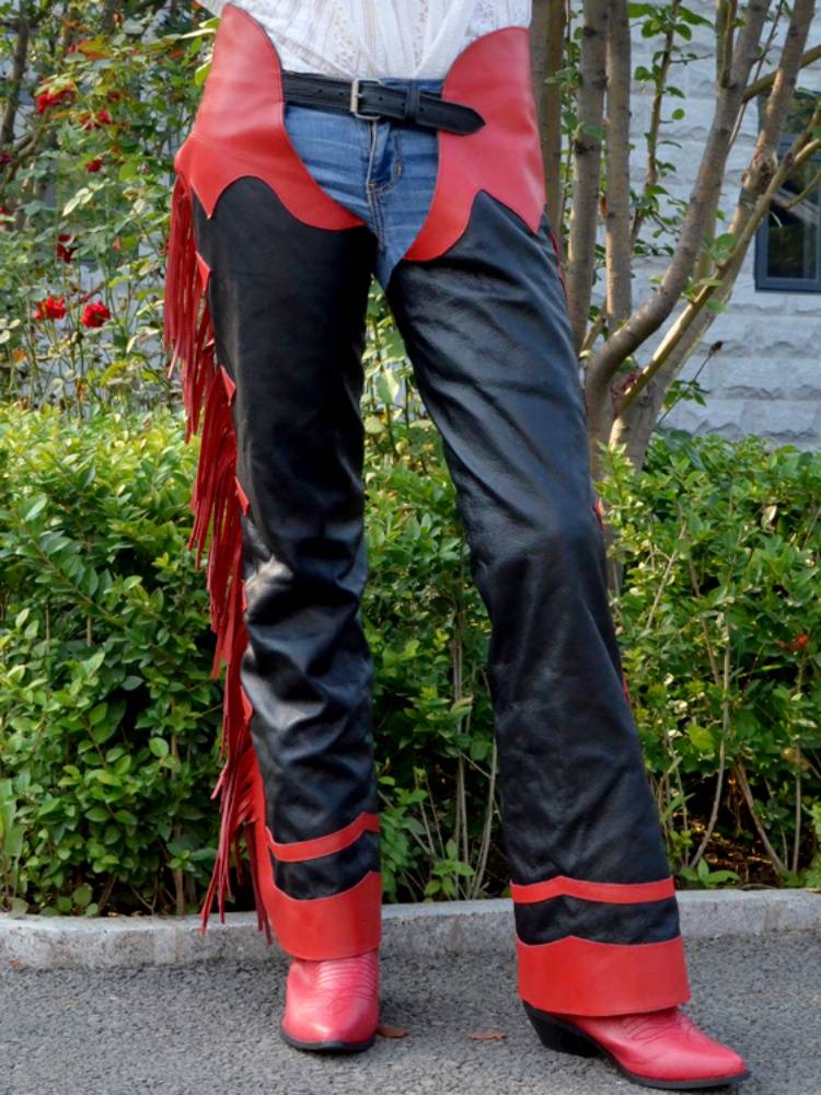 The west side of the barrel, the leg-protecting, the cowboy-cha-cha-cha-cha
