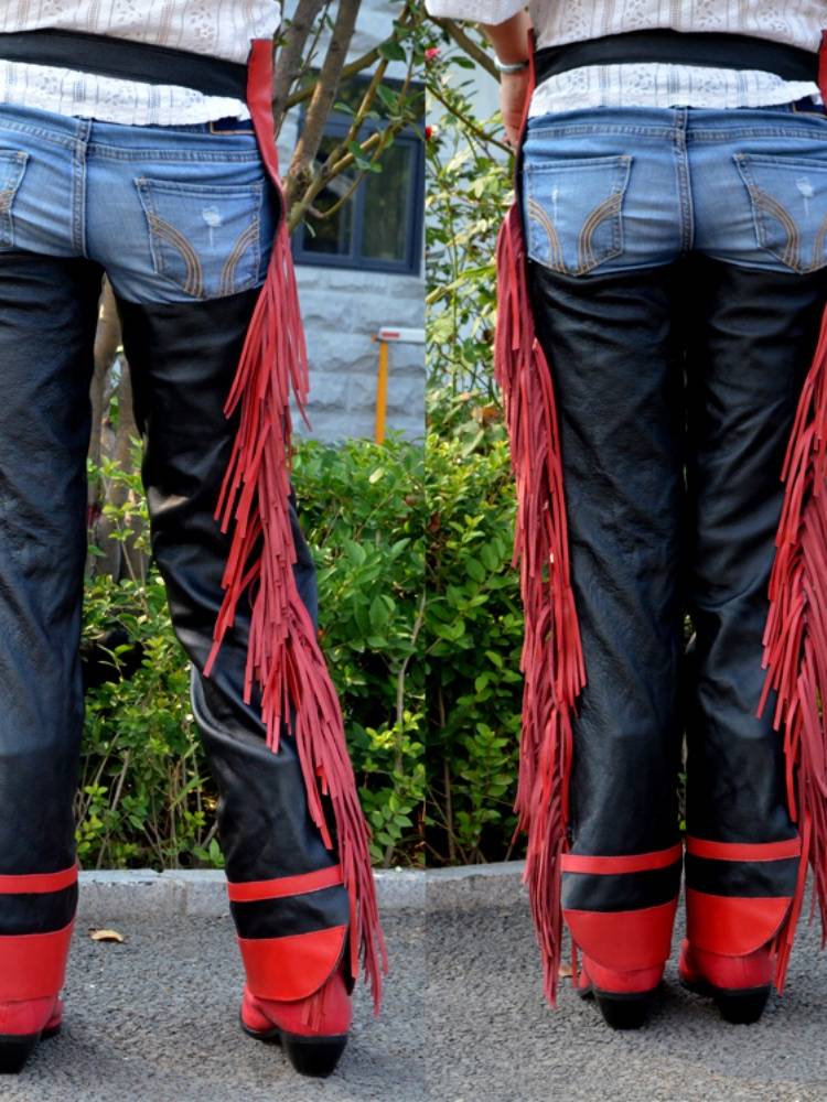 The west side of the barrel, the leg-protecting, the cowboy-cha-cha-cha-cha
