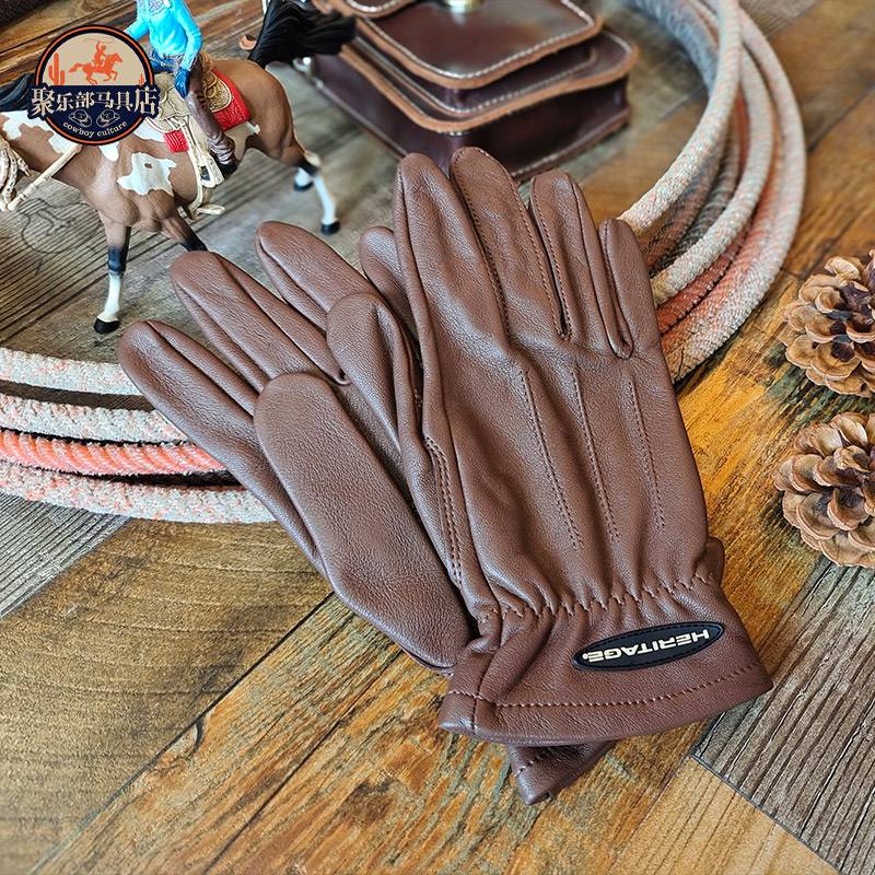 Horse gloves leather outdoor sports gears are the same for men and women