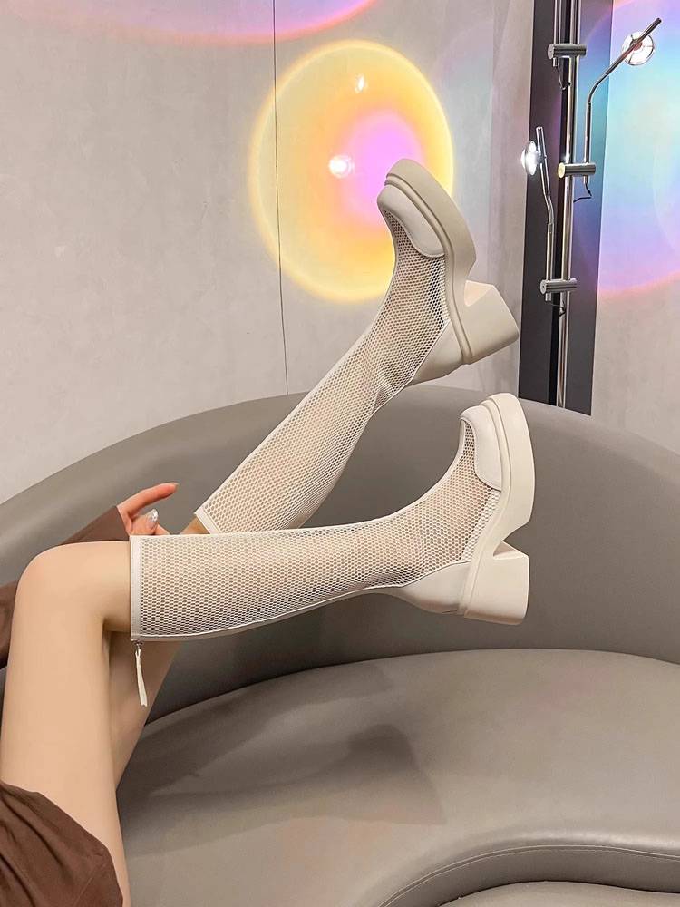 Guidi FAME Gargam Boots 2024 new summer breathable hollow boots high -heeled unable to knee boots children