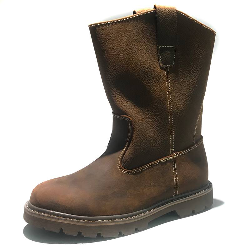 Leather retro men's high -top high -end high -pipe long boots riding boots and horse boots warm cotton boots outdoor waterproof leather boots