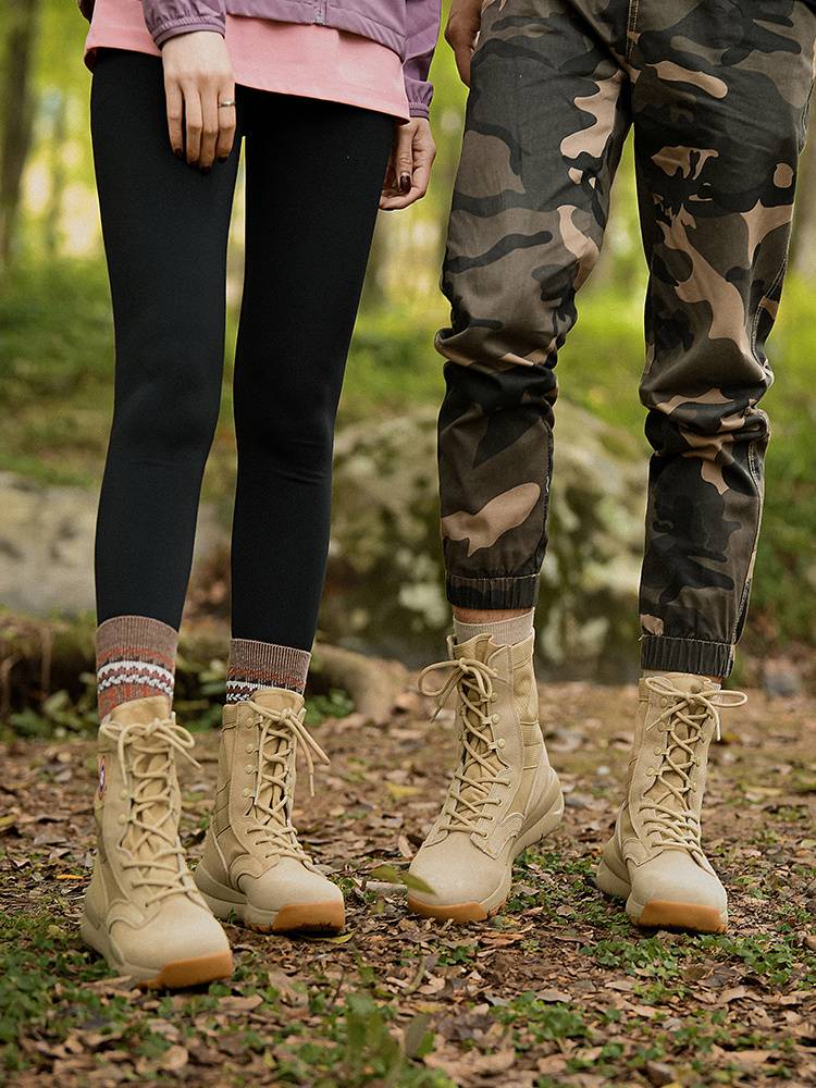 Big Goose Outdoor Mountaineering Shoes Men's Shoes Men's Summer breathable waterproof anti -skid tactical desert boots high -top gangster climbing female hiking shoes
