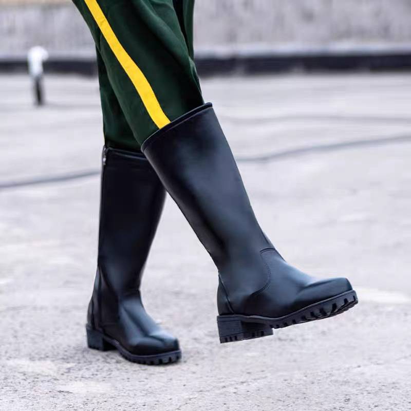 Hireman High Person Boots Men's High Leather Boots Men's Shoes COSPLE Anime Flag Rick Ride Boot Boot Boots Boots Martin Boots