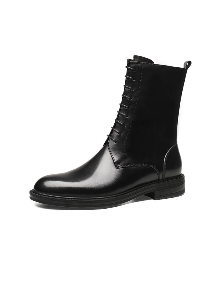 The entire cowhide high boots male denim equestrian boots of boots of knights motorcycle boots men's Martin boots workpiece leather boots
