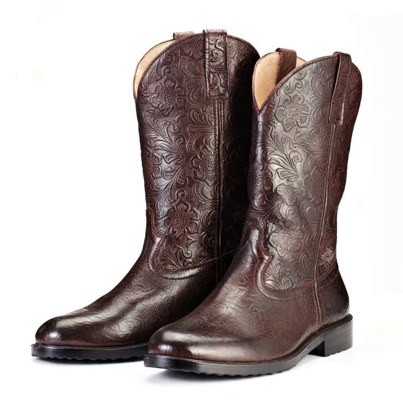 Dundee specializes in oxen-skin mid-cruiser and west cowboy boots, hand-made, man-made, man-to-woman-to-man-to-man-to-man, Harley boots