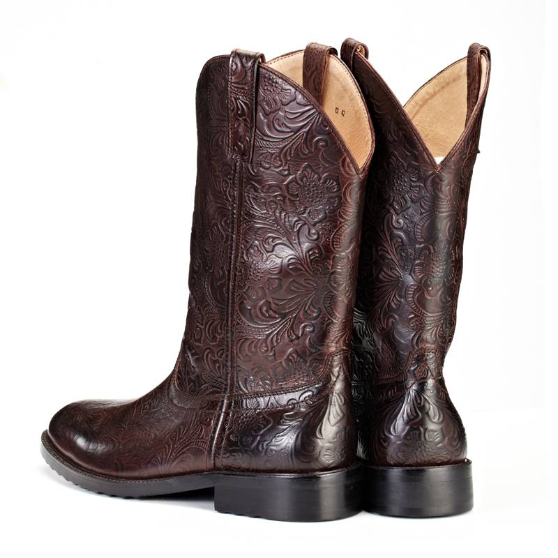 Dundee specializes in oxen-skin mid-cruiser and west cowboy boots, hand-made, man-made, man-to-woman-to-man-to-man-to-man, Harley boots