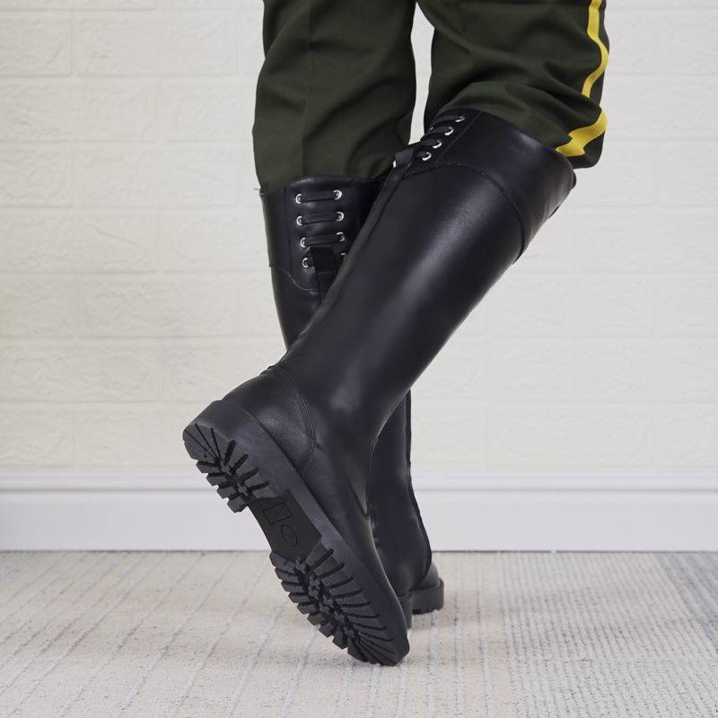 Hireman High Person Boots Men's High Leather Boots Men's Shoes COSPLE Anime Flag Rick Ride Boot Boot Boots Boots Martin Boots
