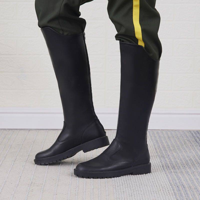 Hireman High Person Boots Men's High Leather Boots Men's Shoes COSPLE Anime Flag Rick Ride Boot Boot Boots Boots Martin Boots