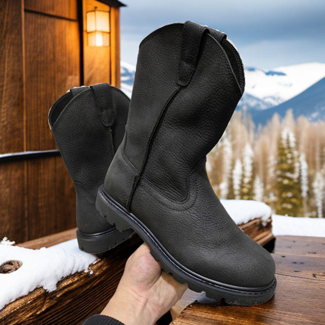 Mongolian boots Martin boots, martial arts boots, solid -off process breathable horse boots, leather denim short boots, knight boots