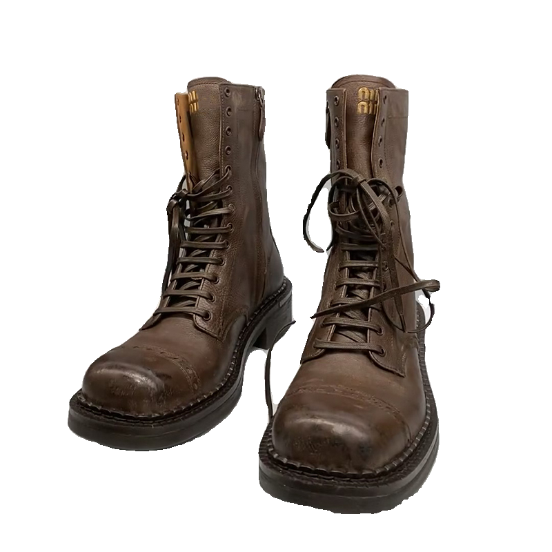 Head layer skin ~ MIU home new Martin boots female manually making old Merrid style boots in 2024