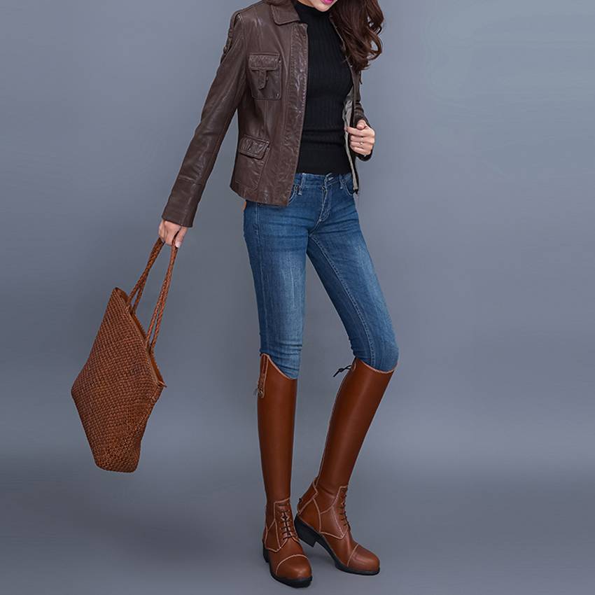 New Women's Boot Professional Equestrian Boots Female High Boots Boots Boots Wasteen Rubber Slide Slide Skiller Boots