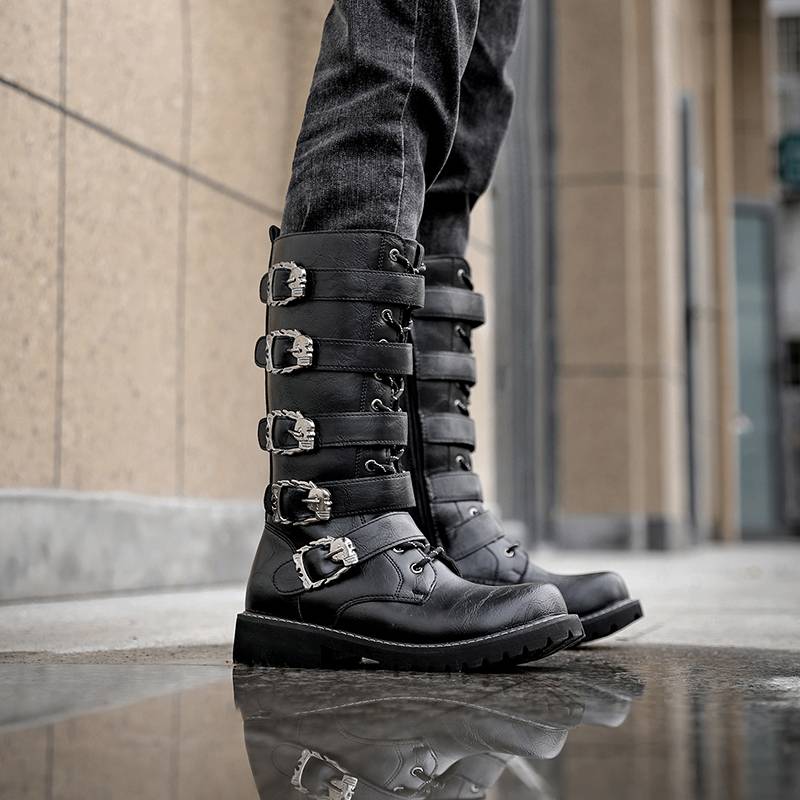 Men's boots autumn high boots, horse boots boots, boots, men's big scalp boots increase large size long cylinder Martin boots