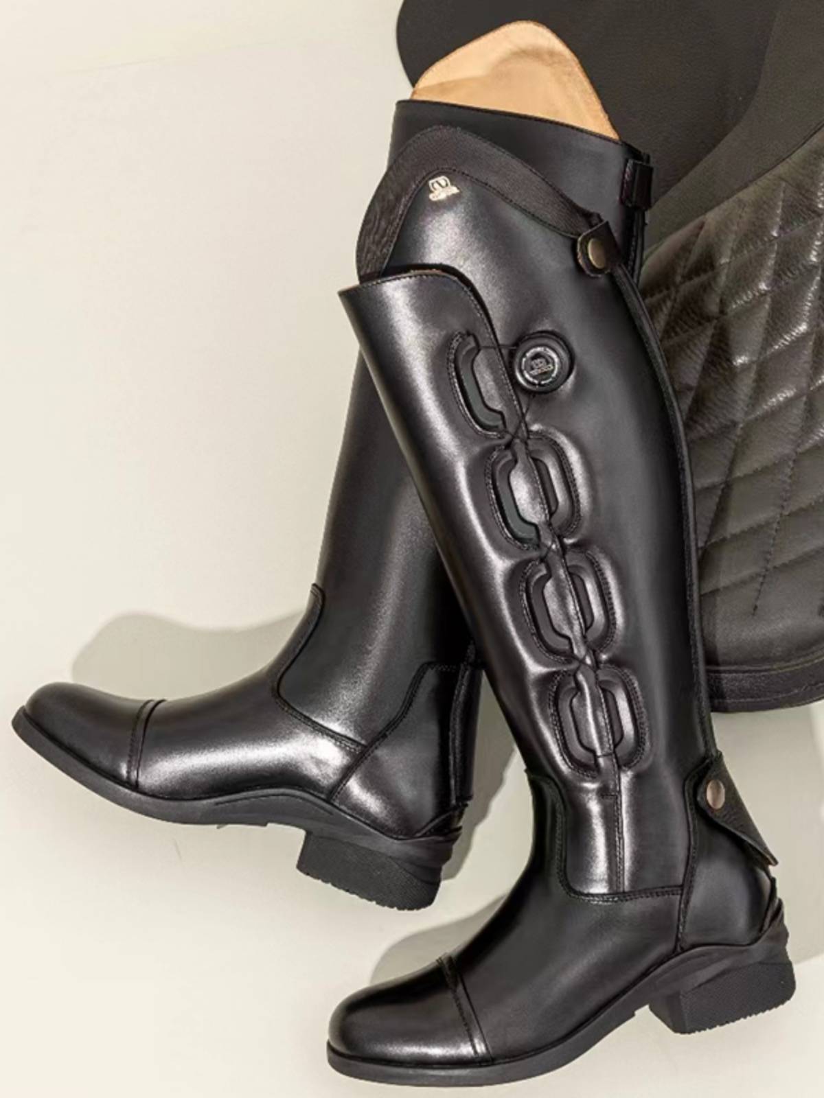 Cowhide equestrian boots head layer cowhide riding boots obstacle boots competition training riding boots shoes, shoes riding equipment