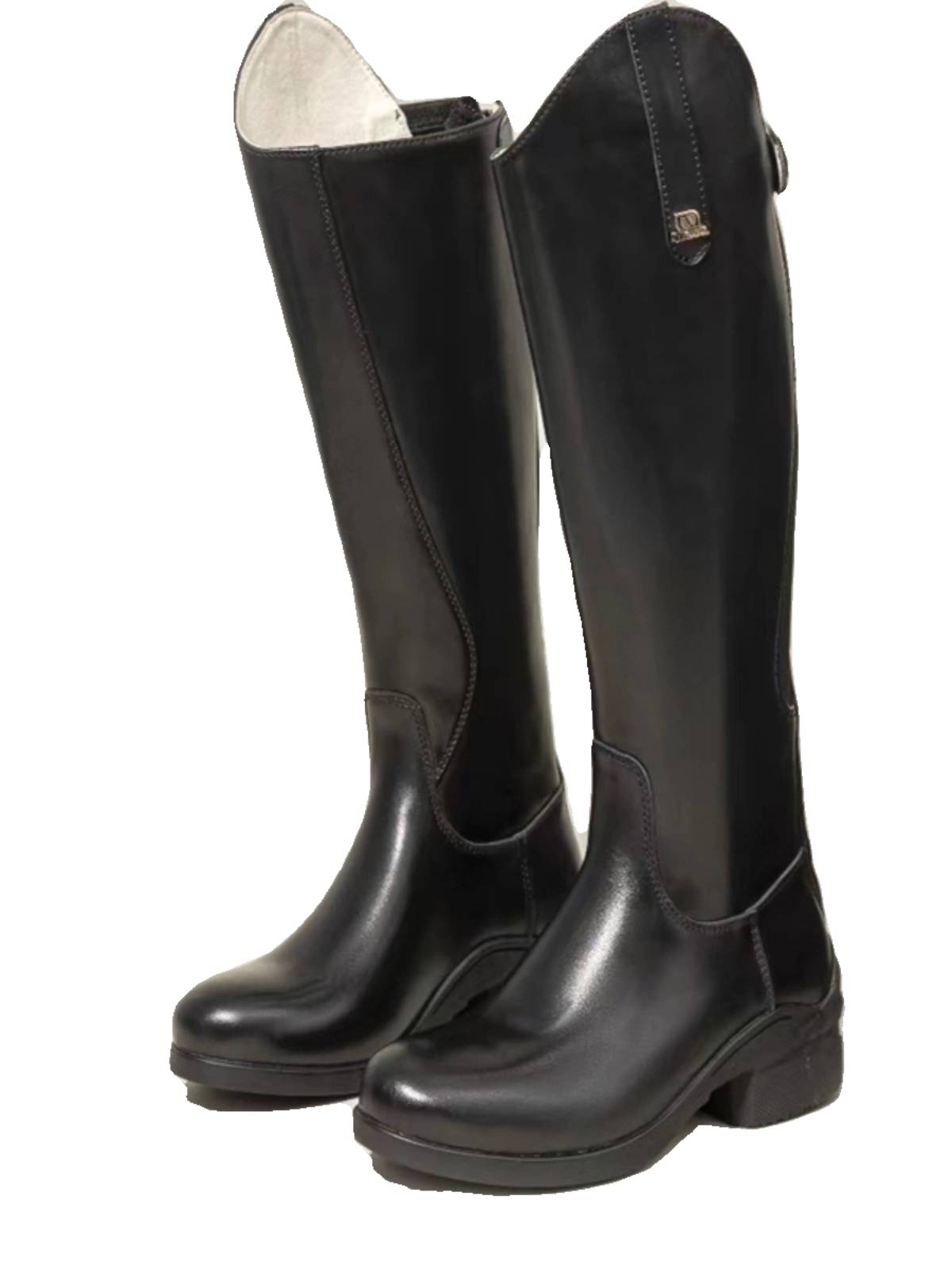 Cowhide equestrian boots head layer cowhide band boots children riding boots men's and female training knights boots