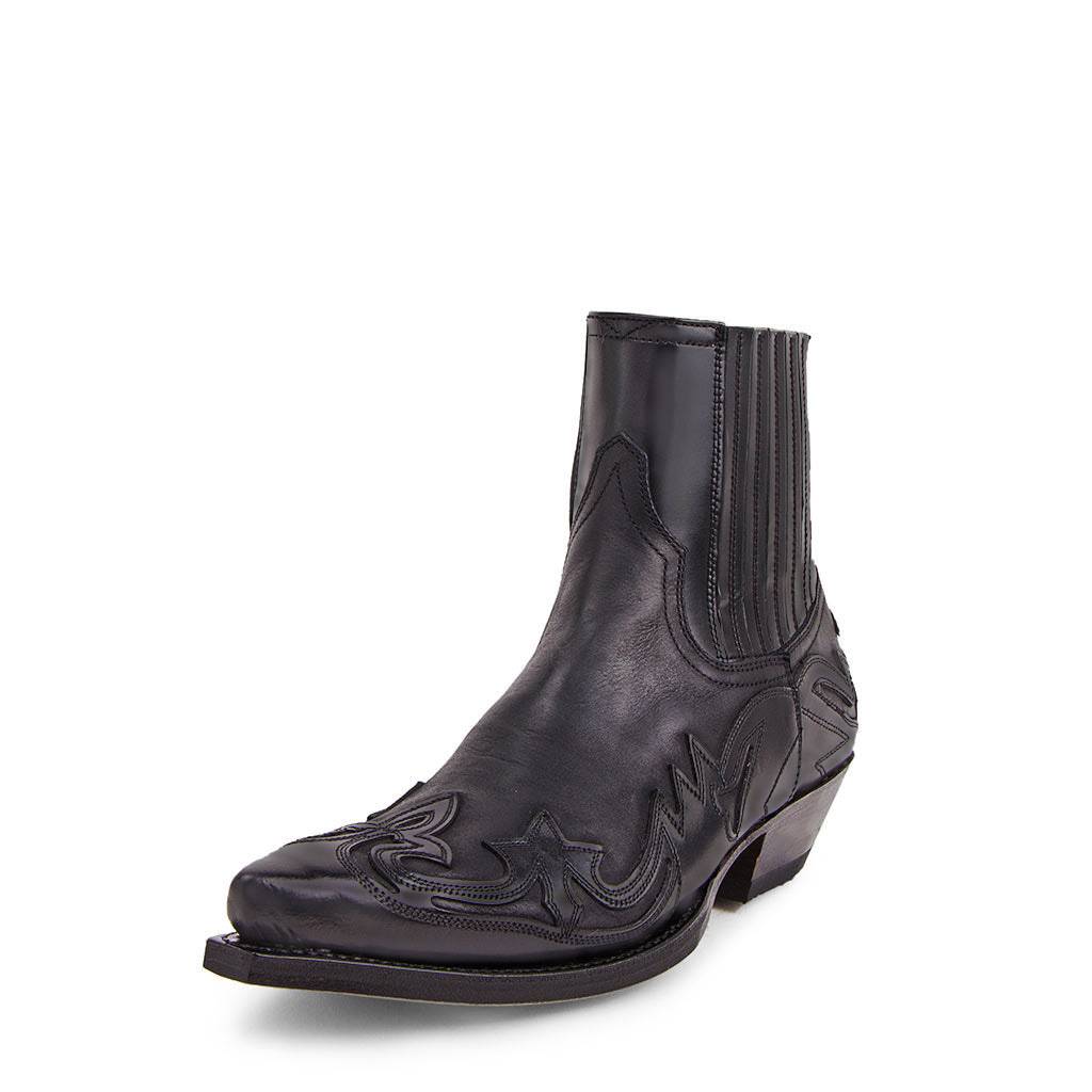 Men and women's pointed high -heeled western denim boots Wetboy Boots Men Women Shoes