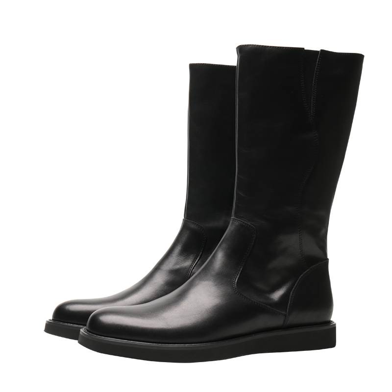 Autumn and winter plus warm high boots men's boots Martin boots, Mongolian horse boots leather high -top zipper leather boots