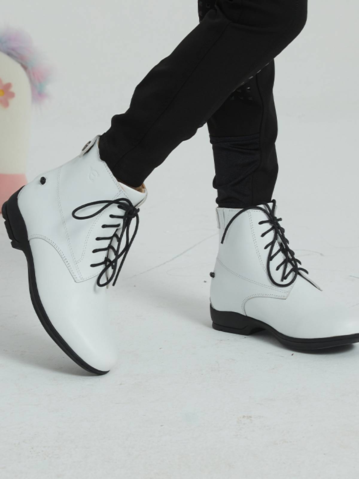 EPONA joint equestrian leather short boots women's front lace -up horse boots leather boots breathable non -slip comfortable