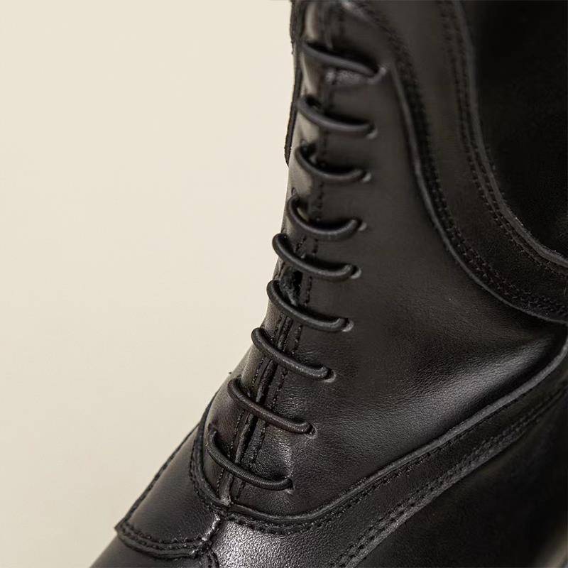 All -leather equestrian boots Professional equestrian boots men's anti -slip and wear -resistant test competition cowhide inside lining riding boots female