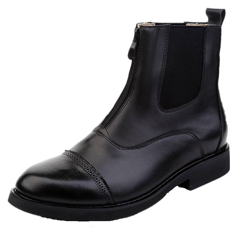 Professional equestrian horses boots head layer cowhide soft bottom anti -slip riding short boots leather breathable large size men's and women couple boots summer summer