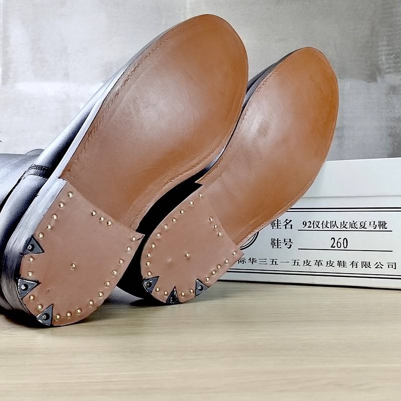 Old cargo stock men's boots high leather horse boots all cowhide boots anti -skid high -top men's shoes honor honor parade