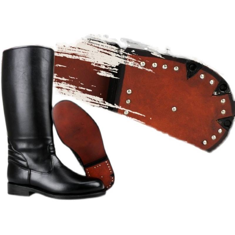 Old cargo stock men's boots high leather horse boots all cowhide boots anti -skid high -top men's shoes honor honor parade