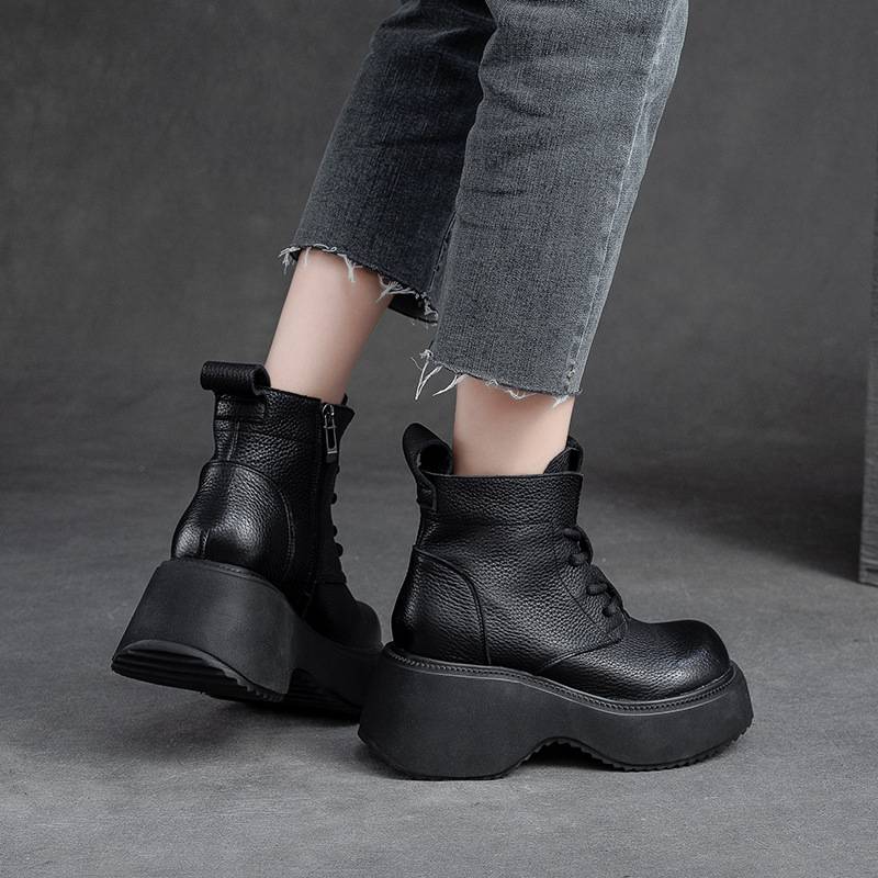 899 Roman Roman Boot 2023 Autumn and Winter New Thick Round -headed female short boots Fashion versatile Martin boots