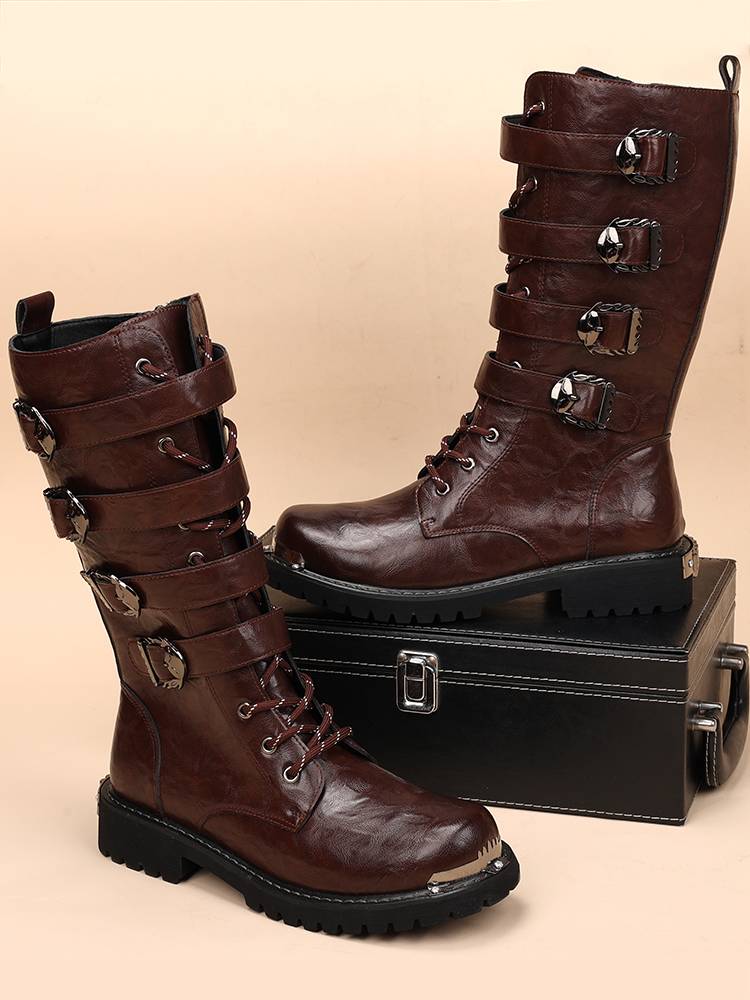 High-barrelled man boots, Martin boots, old knights' boots