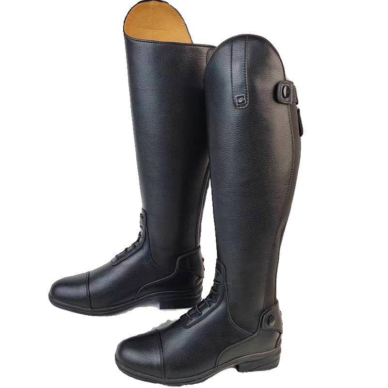 Cowhide equestrian boots riding shoes riding boots men's and women's riding boots, equestrian boots without cracking dancing horse boots