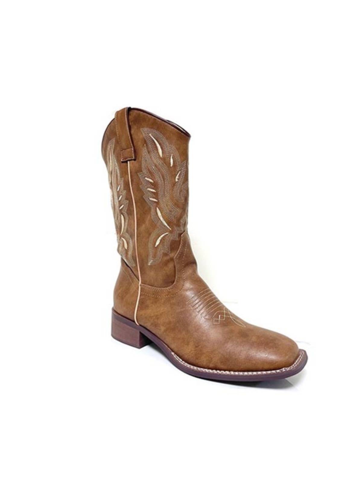 Net red the same rough and versatile western denim boots V