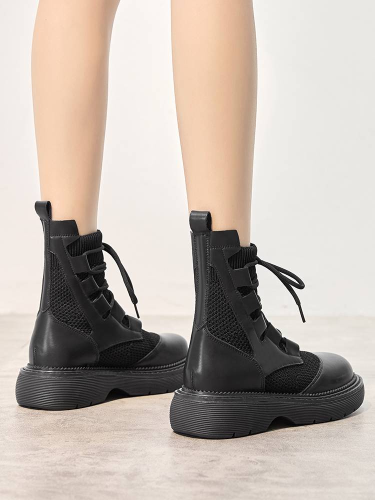 Guidi FAME Net Sini Martin Boots Female Summer Thin Black Black Blood Boot Hollow Thick Boots Women