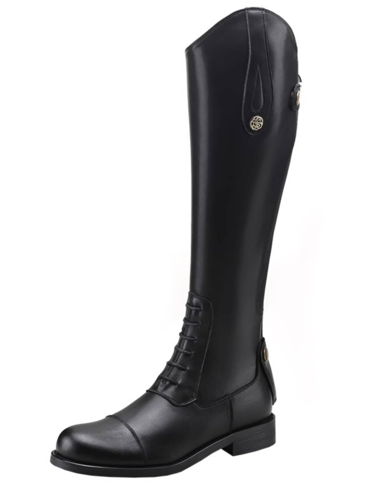 2023 autumn and winter new boots, horse boots, equestrian boots, boots, children, but knee leather rivet high tube knight boots