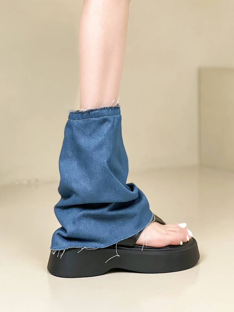 Clearance design sense thick bottom human character drag fashion boots 2024 summer new model Roman boots fashion pinch scooter slippers outside wear