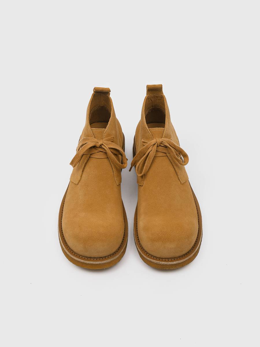 Rzaaz Mickey Big head Derby Shoes Round -headed Martin Boots Martin Boot Tall Light Velvet Plilling Big Yellow Boots casual men's shoes