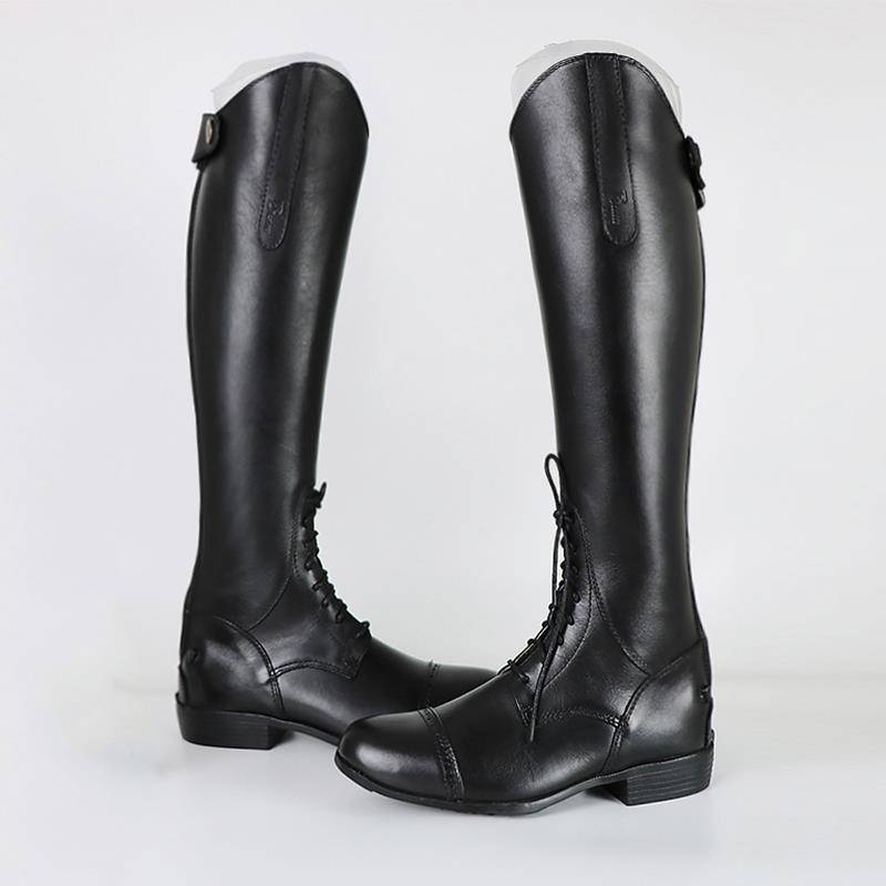 Professional custom equestrian boot boots boots, cowhide boots barriers, eight -foot dragon horses, men's and women's horse riding costumes