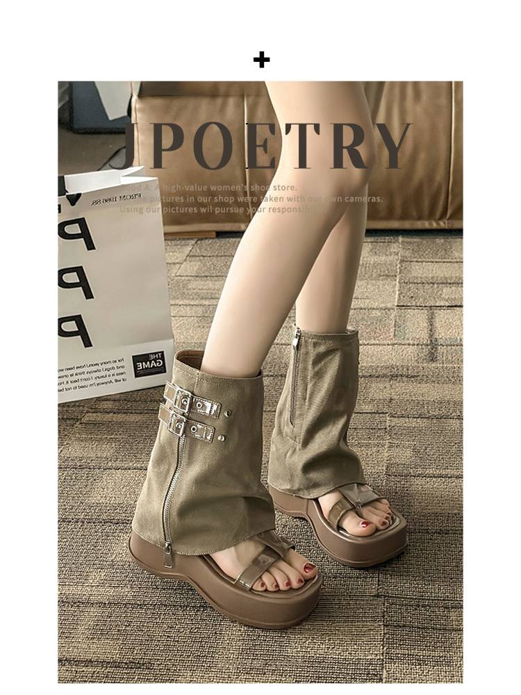A new 2024 in the summer for boot children, with a thicker bottom with a toe of Roman sandals and relics