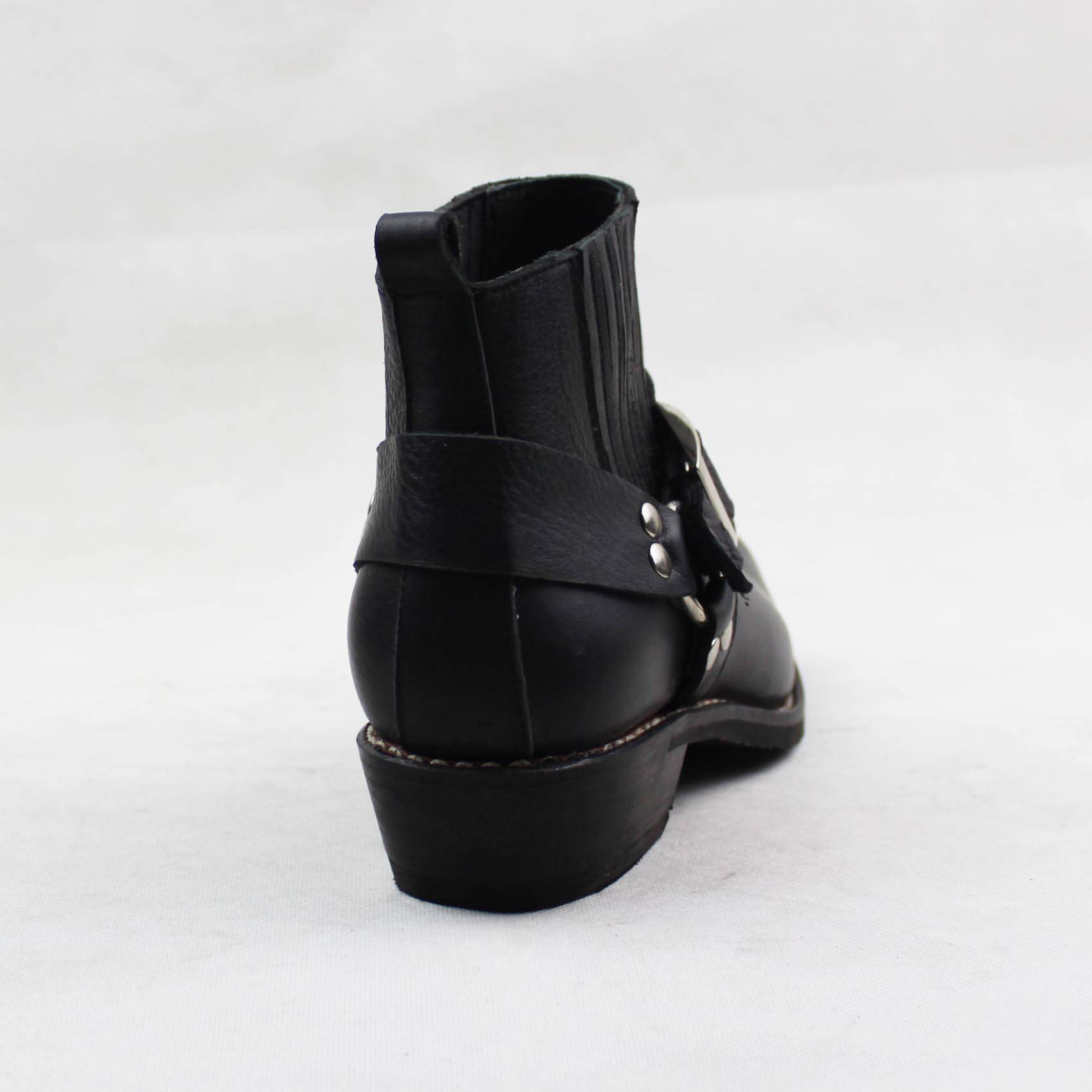 The new version of TB807 leather men's shoes western denim boots, rock boots of rock boots, square cowhide Martin short boots