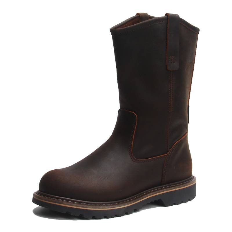 American retro solid -differentiated cowhide Martin boots men's outdoor leisure engineer long tube worker boot boots female
