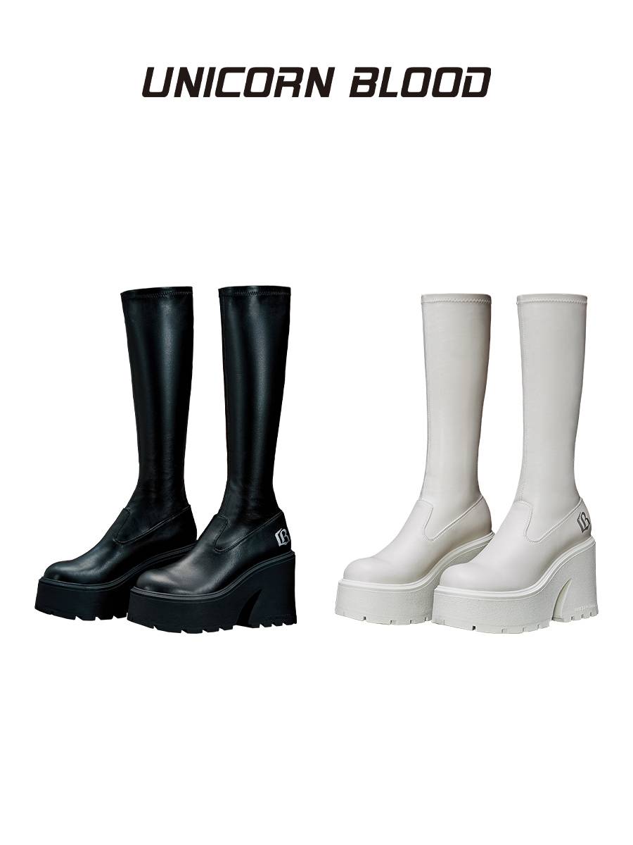 Unicornblood new thick bottom, high, thin, elastic boots, high boots 2.0 upgraded version