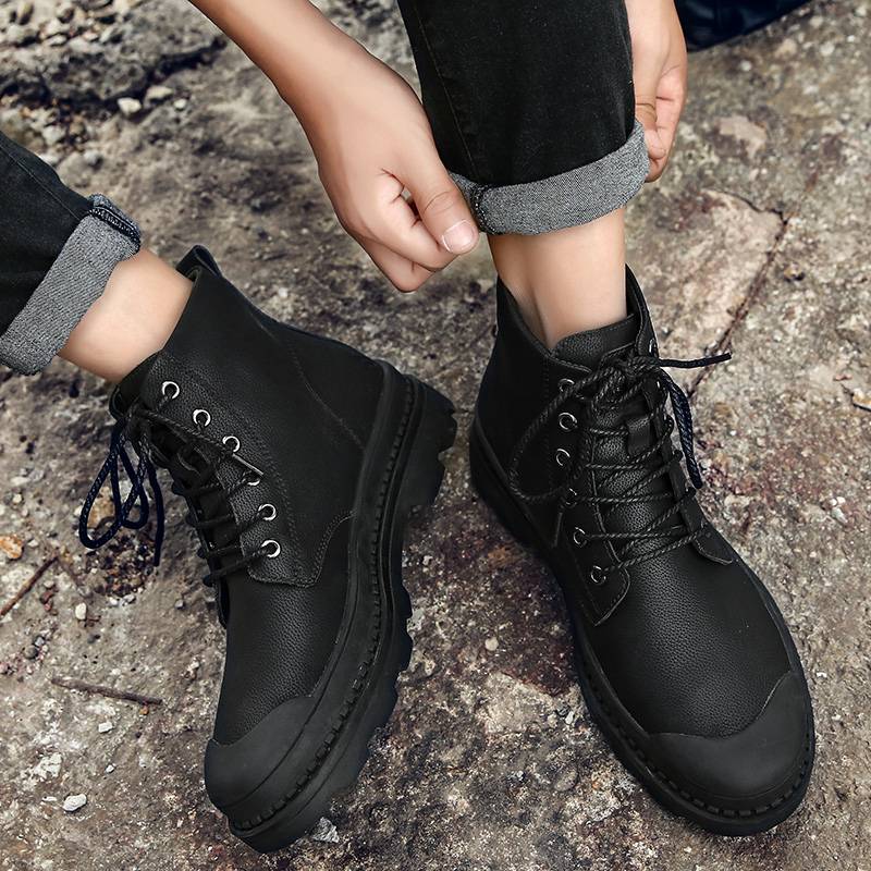 Summer work men's boots high -top leather shoes and horse boots snow boots snow work boots Martin boots 2023 new short boots